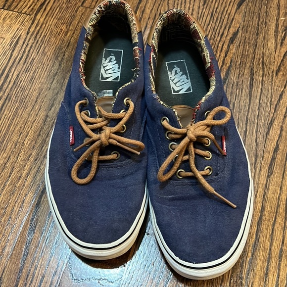 Vans Off the Wall navy blue skateboarding shoes Size 10 Men’s - Picture 2 of 5
